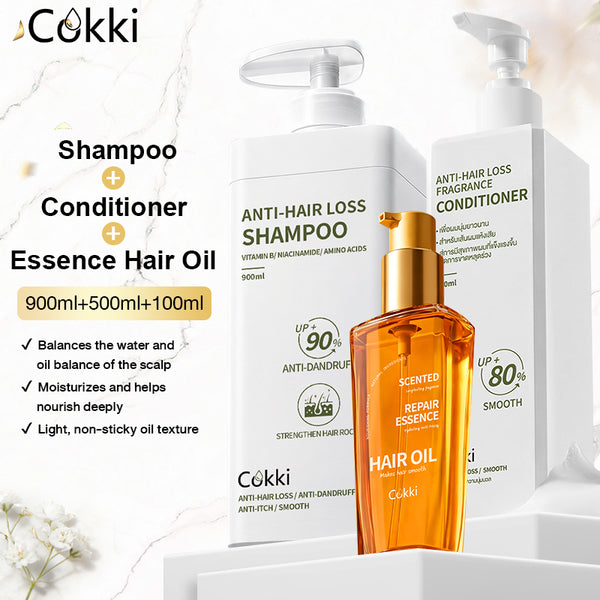 Anti-hair Loss Shampoo&Fragrance Conditioner&Essence Hair Oil