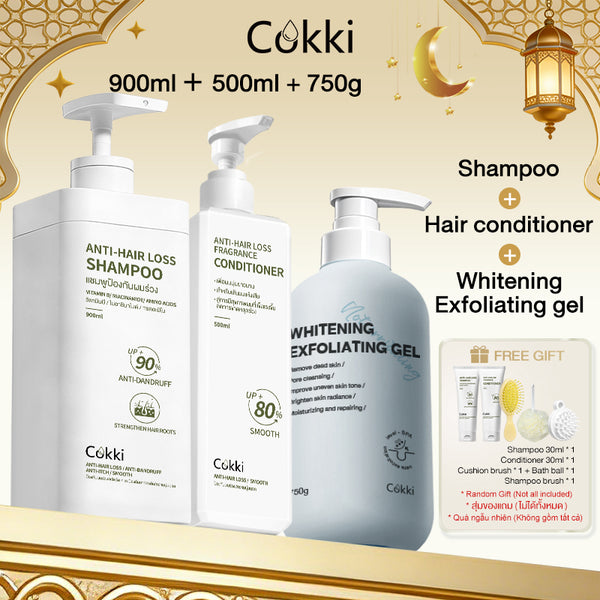 Anti-hair Loss Shampoo&Conditioner&Whitening Exfoliating Gel