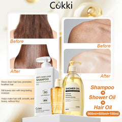 Shower Oil&Scented Repair Essence Hair Oil&Anti-hair Loss Shampoo