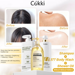 Shower Oil&377 Whitening Body Wash&Anti-hair Loss Shampoo