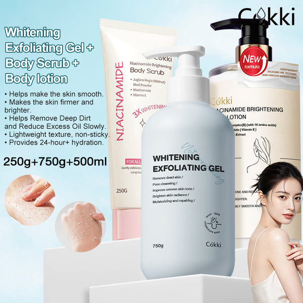 Whitening Exfoliating Gel&Niacinamide Body Lotion&Body Scrub