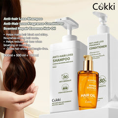 Anti-hair Loss Shampoo&Fragrance Conditioner&Essence Hair Oil