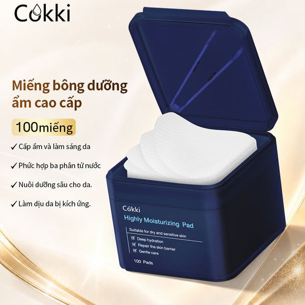 Miếng bông dưỡng ẩm cao cấp, 100 miếng.