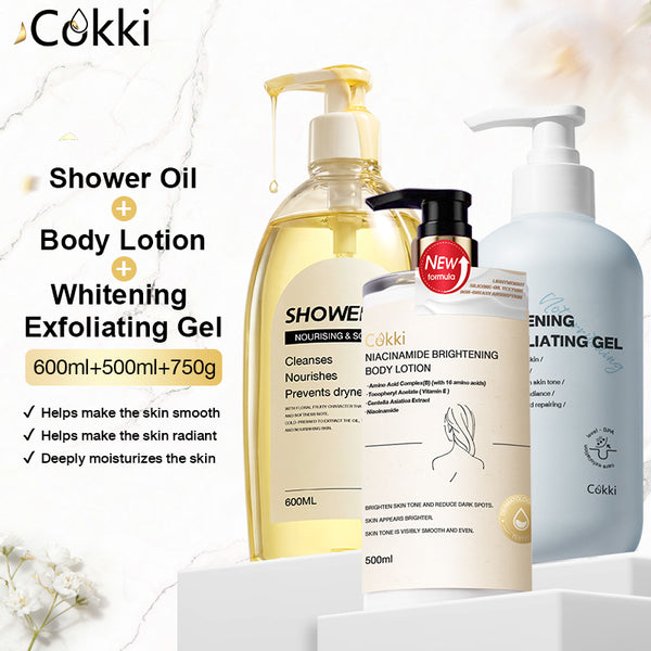 Shower Oil&Exfoliating Gel&Niacinamide Body Lotion