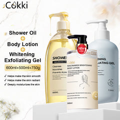 Shower Oil&Exfoliating Gel&Niacinamide Body Lotion