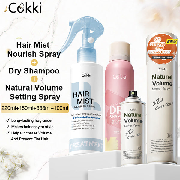 Hair Mist Nourish Spray&Natural Volume Setting Spray&Dry Shampoo