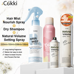 Hair Mist Nourish Spray&Natural Volume Setting Spray&Dry Shampoo