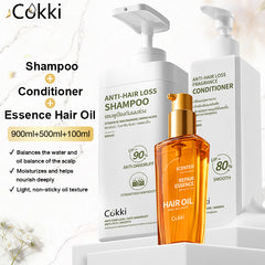 Anti-hair Loss Shampoo&Fragrance Conditioner&Essence Hair Oil