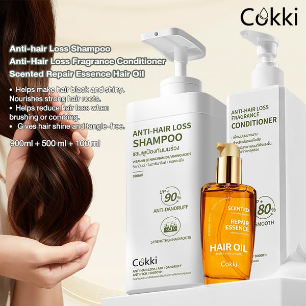 Anti-hair Loss Shampoo&Fragrance Conditioner&Essence Hair Oil