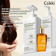 Anti-hair Loss Shampoo&Fragrance Conditioner&Essence Hair Oil