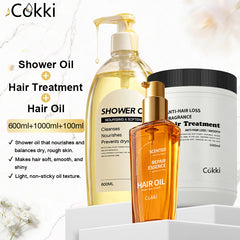 Shower Oil&Hair Treatment&Scented Repair Essence Hair Oil