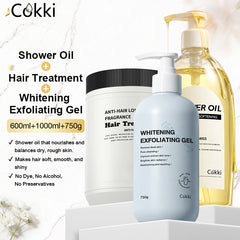 Whitening Exfoliating Gel&Shower Oil&Hair Treatment