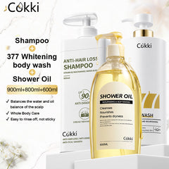 Shower Oil&377 Whitening Body Wash&Anti-hair Loss Shampoo