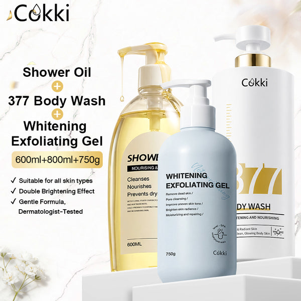 Whitening Exfoliating Gel&Shower Oil&377 Whitening Body Wash