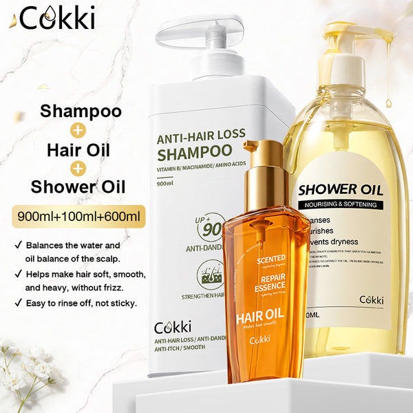 Shower Oil&Scented Repair Essence Hair Oil&Anti-hair Loss Shampoo