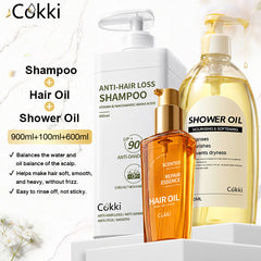 Shower Oil&Scented Repair Essence Hair Oil&Anti-hair Loss Shampoo