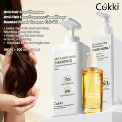 Anti-hair Loss Shampoo&Fragrance Conditioner&Essence Hair Oil