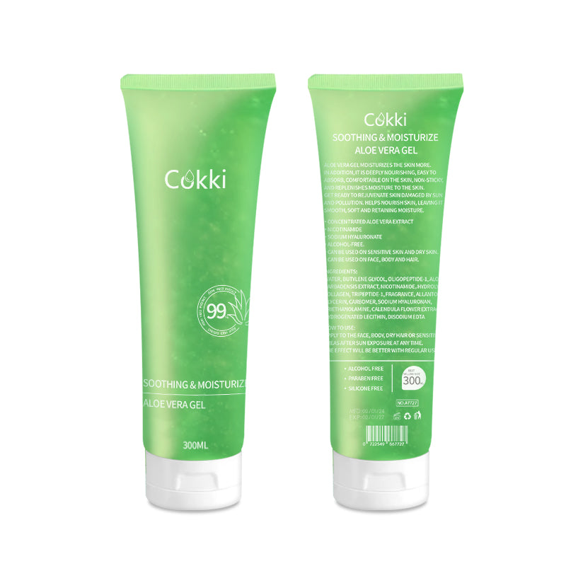 [ปริมาณ 300 มล. ขนาดขายดี!] Cokki aloe vera เจลว่านหางจระเข้เข้มข้น ให้ความชุ่มชื้นแก่ผิว