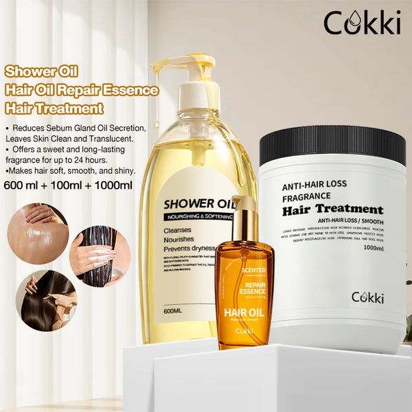 Shower Oil&Hair Treatment&Scented Repair Essence Hair Oil