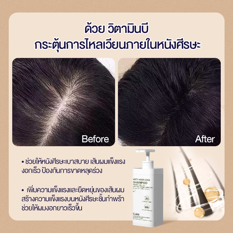 [ขายดี] แชมพู & ครีมนวด Cokki anti-hair loss Shampoo & Hair Conditioner 900 มล