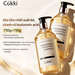 Sữa tắm chiết xuất bơ, chanh và hyaluronic acid 750g