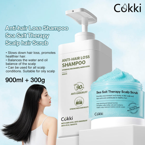 Anti-hair Loss Shampoo&Sea Salt Therapy Scalp Hair Scrub