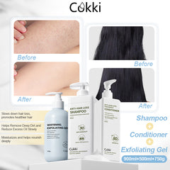 Anti-hair Loss Shampoo&Conditioner&Whitening Exfoliating Gel