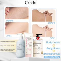 Whitening Exfoliating Gel&Niacinamide Body Lotion&Body Scrub