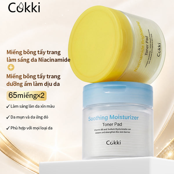 Miếng bông thấm toner dưỡng ẩm làm sáng và dịu da Nlacinamide