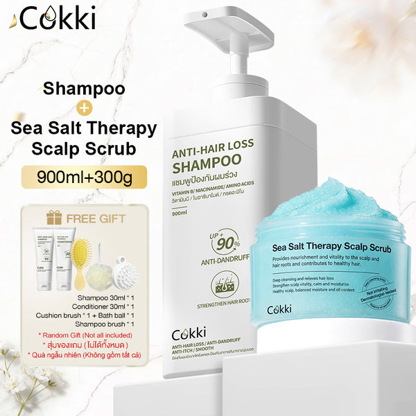 Anti-hair Loss Shampoo&Sea Salt Therapy Scalp Hair Scrub