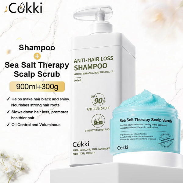 Anti-hair Loss Shampoo&Sea Salt Therapy Scalp Hair Scrub