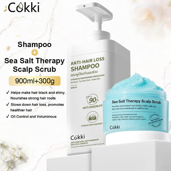 Anti-hair Loss Shampoo&Sea Salt Therapy Scalp Hair Scrub