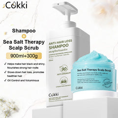 Anti-hair Loss Shampoo&Sea Salt Therapy Scalp Hair Scrub