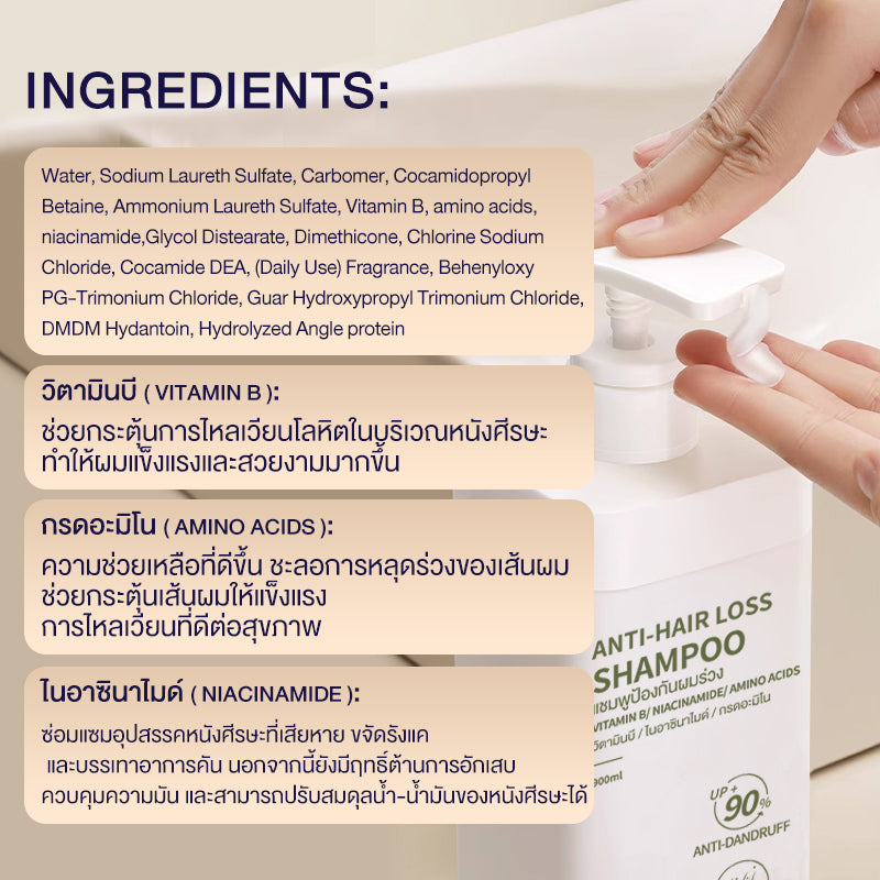 [ขายดี] แชมพู & ครีมนวด Cokki anti-hair loss Shampoo & Hair Conditioner 900 มล