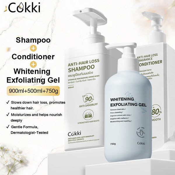 Anti-hair Loss Shampoo&Conditioner&Whitening Exfoliating Gel