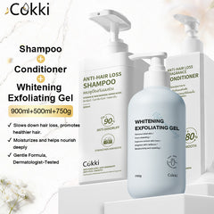 Anti-hair Loss Shampoo&Conditioner&Whitening Exfoliating Gel