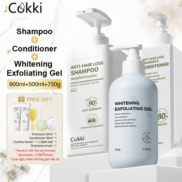 Anti-hair Loss Shampoo&Conditioner&Whitening Exfoliating Gel