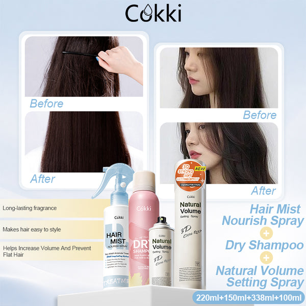 Hair Mist Nourish Spray&Natural Volume Setting Spray&Dry Shampoo