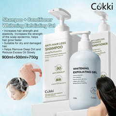 Anti-hair Loss Shampoo&Conditioner&Whitening Exfoliating Gel