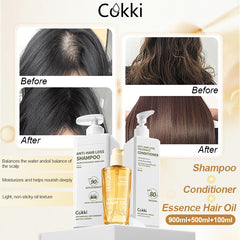 Anti-hair Loss Shampoo&Fragrance Conditioner&Essence Hair Oil