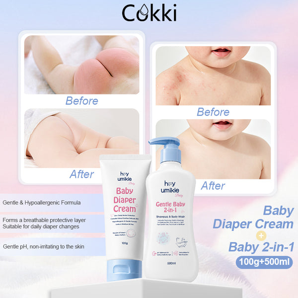 Baby 2-in-1 Shampoo&Bodywash&Diaper Cream